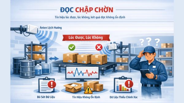 Dấu hiệu nhận biết lỗi lắp anten RFID