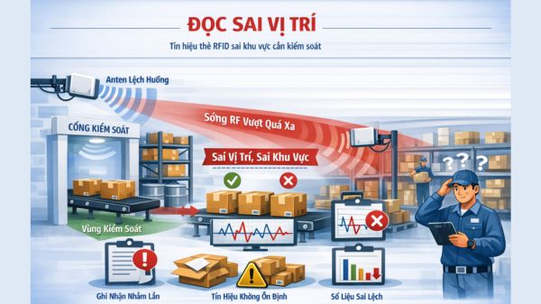 Dấu hiệu nhận biết lỗi lắp anten RFID