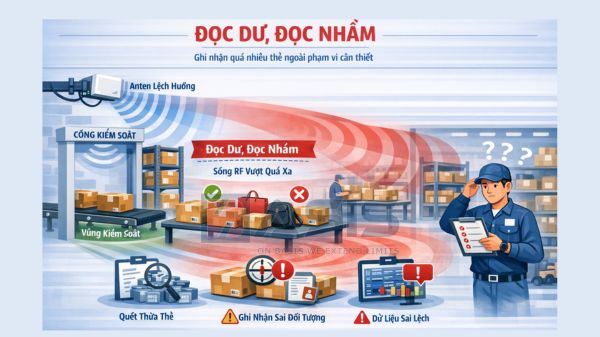 Dấu hiệu nhận biết lỗi lắp anten RFID