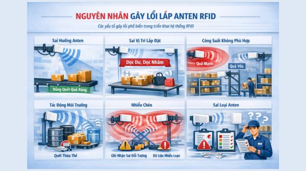 Nguyên nhân gây lỗi lắp anten RFID